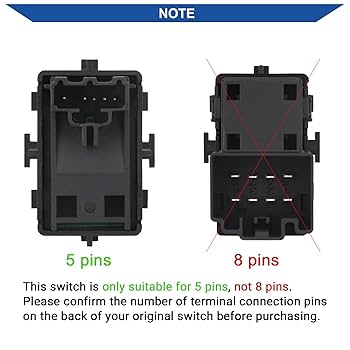Amazon.com: Obaee Power Window Switch Passenger Side 5 Pins